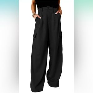 ❌SOLD High Waisted Wide Leg Cargo Pants Baggy Casual Work Pants